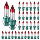 Riakrum Christmas Replacement Mini Light Bulbs Bulk 0.17A Flasher Replacement Bulb Christmas Tree Incandescent Mini String Light Bulb(3.5V,0.595W)