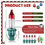 Riakrum Christmas Replacement Mini Light Bulbs Bulk 0.17A Flasher Replacement Bulb Christmas Tree Incandescent Mini String Light Bulb(3.5V,0.595W)