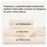 Bedsure Full Size Bed Sheets - 4 Pieces Soft Full Sheet Set - Breathable & Cooling - Hotel Luxury - Easy Care Polyester Microfiber Bedding for Women, Men, Light Beige