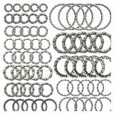 Yuauy 12 Kinds of 5 Sets Bike Ball Bearing Headset Retainer Crank Caged Wheel Ball Dia 4mm to 8mm 1/6 to 1/3 OD 20mm to 50mm ID 11mm to 42mm Repair Accessories 60 pcs