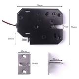 ATOPLEE Electronic Lock, 1pcs DC 12V 2A Carbon Steel Solenoid Cabinet Spring Lock for Drawer Locker (73X58X13mm)