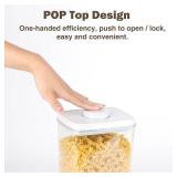 Melovom Pop Food Storage Containers Set Airtight Food Storage Containers with Pop Lids, Kitchen Pantry Organization and Storage, BPA Free, 2 x 2.8Qt