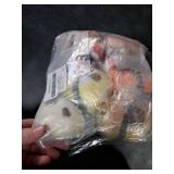 Aoriher 8 Pcs Mini Stuffed Animals 3.15 Inch Stuffed Animals Ornaments Bulk Colorful Woodland Animal Keychain for Valentine Birthday Wedding Baby Shower Party Favor(Cap and Scarf)