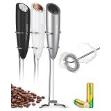 SIMPLETaste Milk Frother Handheld Battery Operated Electric Foam Maker, Drink Mixer with Stainless Steel Whisk and Stand for Cappuccino, Bulletproof Coffee, Latte