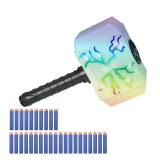 Coophit Thors Dart-Blasting Hammer Toys Gun with Lights -Toys for 5 6 7 8 9+ Year Old Boys,Kids Roleplay Toy Thunder Mjolnir with 30 Darts