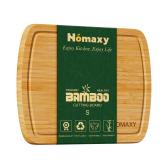 Homaxy Bamboo Cutting Boards for Kitchen, 12x9 Wood Small Cutting Board with Juice Groove, Mini Wooden Butcher Block Chopping Board for Kitchen, Meat, Cheese, Fruit & Vegetables - Pre Oiled