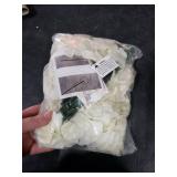 Flojery Silk Hydrangea Heads Artificial Flowers Heads with Stems for Home Wedding Decor,Pack of 10 (White)