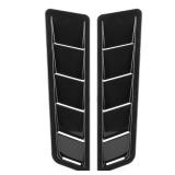 Universal Car Hood Vent Cover - 2Pcs Air Intake Panel Trim Bonnet Louver Air Cooling Vent Cover For Exterior Decoration
