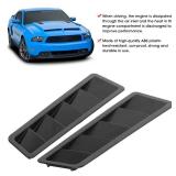 Universal Car Hood Vent Cover - 2Pcs Air Intake Panel Trim Bonnet Louver Air Cooling Vent Cover For Exterior Decoration