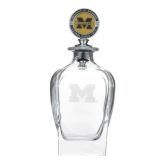 The Memory Company Officially Licensed Decanter with Mascot Stopper, University of Michigan TOP BROKEN