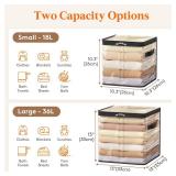Lifewit 4 Pack Clear Clothes Storage Bags, 11 Inch Clear Cube Storage Bins, 18L Vinyl Foldable Moving Bags with Zipper, Storage Container for Sweater Sheets Yarns
