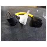 LBSC Heavy-Duty 20 Amp Extension Cord - 12AWG, 1FT NEMA 5-15P to 5-20R/6-15R/6-20R Adapter Cable, 15A/125V Male to 20A/250V Female T-Blade Right-Angle Plug Power Cord for Home & Workshop