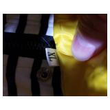 Morezi Dog Zip Up Raincoat with Reflective Buttons, Rain/Water Resistant, Adjustable Drawstring, Removable Hood, Raincoats with Legs - Yellow - XL