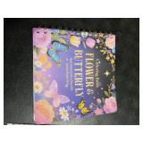 ZHIJIANHZ Adult Coloring Book for Women with Floral and Butterfly Designs,6.7x6.7 Inch 30 Pages for Relaxation and Stress Relief, Beautiful Flowers and Garden Scenes for Anxiety Relief