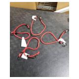 WORKPRO 24 Inch Bungee Cord with Hooks, 4 Pack Superior Rubber Heavy Duty Straps Strong Elastic Rope for Outdoor Tent, Luggage Rack, Camping, Cargo, RV, Bike, Transporting, Storage, Red