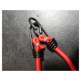 WORKPRO 24 Inch Bungee Cord with Hooks, 4 Pack Superior Rubber Heavy Duty Straps Strong Elastic Rope for Outdoor Tent, Luggage Rack, Camping, Cargo, RV, Bike, Transporting, Storage, Red