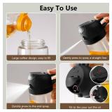 SWEET VIEW Olive Oil Sprayer for Cooking, 470ml 2 In 1 Glass Oil Dispenser/Pour Bottle, Kitchen Accessories, Kitchen Gadgets for Air Fryer, Salad, BBQ (Black)
