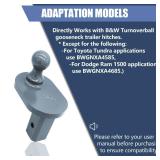 GNXA4085, 4 Offset Ball Compatible With B&W Turnoverball Gooseneck Trailer Hitches, Heavy Duty Extender | 20000 lbs GTW/ 5000 lbs VTW, 2-5/16 Inch Diameter