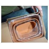 HofferRuffer Faux Leather Storage Baskets Bins with Velvet Lining for Organizing, Storage, Gifts, Set of 3 Nesting Shelf Baskets Decorative Storage Boxes for Home Organization (Brown)