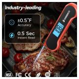 0.5 Sec Instant Read Meat Thermometer Digital with 0.5 Precision, Food Thermometer for Cooking Kitchen Gadgets, Oven Grill Candy BBQ Essentials Accessories, Gifts for Him Dad Men Birthday, Red