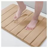 Buganda Memory Foam Bath Mat, 24 x 16, Ultra Soft and Non-Slip Bathroom Rugs, Water Absorbent and Machine Washable Bath Rug for Bathroom, Shower, and Tub, Camel