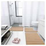 Buganda Memory Foam Bath Mat, 24 x 16, Ultra Soft and Non-Slip Bathroom Rugs, Water Absorbent and Machine Washable Bath Rug for Bathroom, Shower, and Tub, Camel