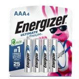 Energizer Ultimate Lithium AAA Batteries (4 Pack), Lithium Triple A Batteries