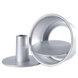 Tosnail 3 Pieces 6 Inches Aluminum Angel Food Cake Pan Round Cake Pan with Removable Bottoms