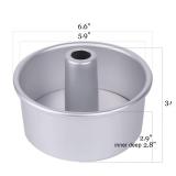 Tosnail 3 Pieces 6 Inches Aluminum Angel Food Cake Pan Round Cake Pan with Removable Bottoms