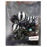 Candy Christmas Ornaments Set, Candy Cane Ornaments for Christmas Tree, Black Christmas Tree Decor