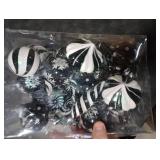 Candy Christmas Ornaments Set, Candy Cane Ornaments for Christmas Tree, Black Christmas Tree Decor