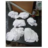 6 Pack 4 Feet White Spandex Tablecloth for Rectangular Tables, Fitted & Stretch, Washable, Wrinkle Resistant, Perfect for Event, Wedding, Party, Banquet, Cocktail, Festival, and Table Protector