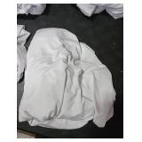 6 Pack 4 Feet White Spandex Tablecloth for Rectangular Tables, Fitted & Stretch, Washable, Wrinkle Resistant, Perfect for Event, Wedding, Party, Banquet, Cocktail, Festival, and Table Protector