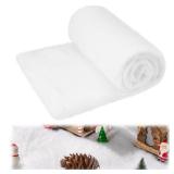 JOYIN Christmas Snow Blanket Roll (3x8 Ft,2 Pcs) for Christmas Decoration, Village Displays, Under The Xmas Tree, Thick White Soft and Fake Snow Cover for Holiday Decor and Winter Displays