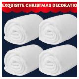 JOYIN Christmas Snow Blanket Roll (3x8 Ft,2 Pcs) for Christmas Decoration, Village Displays, Under The Xmas Tree, Thick White Soft and Fake Snow Cover for Holiday Decor and Winter Displays