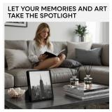 Homeforia Black Picture Frames 8x10, High End Metal 8 x 10 Photo Frame with Mat 5 by 7 Art, 10x8 Black Frame Matted to 5x7 inch Print, 8by10 Wall or Tabletop Frames, Tempered Glass, Wall Kit, Set of 1