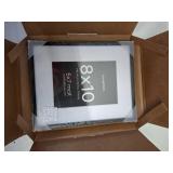 Homeforia Black Picture Frames 8x10, High End Metal 8 x 10 Photo Frame with Mat 5 by 7 Art, 10x8 Black Frame Matted to 5x7 inch Print, 8by10 Wall or Tabletop Frames, Tempered Glass, Wall Kit, Set of 1