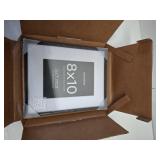 Homeforia Black Picture Frames 8x10, High End Metal 8 x 10 Photo Frame with Mat 5 by 7 Art, 10x8 Black Frame Matted to 5x7 inch Print, 8by10 Wall or Tabletop Frames, Tempered Glass, Wall Kit, Set of 1