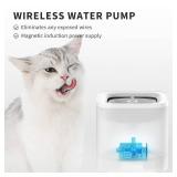 PETKIT New Cat Water Fountain with Wireless Pump, Ultra Quiet 65oz/1.85L Pet Water Fountain for Cats and Dogs Inside, Detachable Design Easy to Clean and Assemble, Filters Included