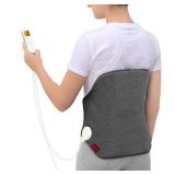 Heating Pad for Back, Comfytemp Birthday Gifts for Women Men Dad Mom, Large Electric Lower Back Heating Pad, FSA Eligible HSA Heat Pad for Period, Lumbar, Abdomen, XL Heated Belt 11 Auto-Off, Grey