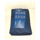 Bedsure King Size Sheets Set, Cooling Sheets for Hot Sleepers, Rayon Derived from Bamboo, Breathable & Soft, Deep Pocket Up to 16 Inches, Hotel Luxury Silky Bedding, Navy