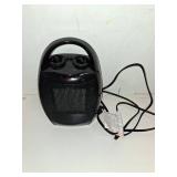 Kismile Small Electric Space Heater Ceramic Space Heater,Portable Heater Fan for Office with Adjustable Thermostat and Overheat Protection ETL Listed for Kitchen, 750W/1500W(Black)