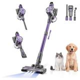 Cordless Vacuum Cleaner,Vacuum Cleaners for Home with Super Suction,Lightweight Stick Vacuum with 35 Mins Runtime,Rechargeable Cordless Vacuum for Carpet, Tile, Pet Hair, Hardwood Floors(Black)