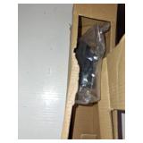 Perlegear Dual Monitor Stand with Power Strip, Freestanding Computer Monitor Stand for 2 Screens up to 32 Inch, Monitor Stand Riser with Glass Base and Adjustable Arms, Holds 22 lbs per Arm, PGTVS41B