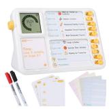 Visual Timer for Kids with Planning Board, ADHD Timer for Kids, Daily Chore Board-Checklist for Autism, Visual Schedule, Time Management, Silence Timer for Home School