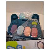 dearlomum Baby Play Mat Gym, Funny Play Piano Tummy Time Activity Mat with 5 Infant Sensory Toys, Music and Lights, Boy & Girl Gifts for Newborns 0 to 3 6 9 12 Months (Blue)