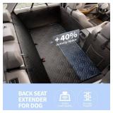 ELLINI Dog Car Seat Cover for Back Seat, Hard Bottom Back Seat Extender for Dogs, Holds 400lbs, 600D Heavy Duty Scratch-Proof Waterproof Dog Hammock for Car, SUV