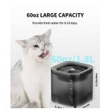 PETKIT New Cat Water Fountain with Wireless Pump, Ultra Quiet 65oz/1.85L Pet Water Fountain for Cats and Dogs Inside, Detachable Design Easy to Clean and Assemble, Filters Included