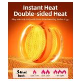 FrSara Rechargeable Hand Warmer, Electric Hand Warmer Hangable w/ 4000mAh Last 10 Hours, 3-Level Heat, Strip, Light, Display, Stocking Stuffers Gift for Camping Skiing Raynauds & Christmas, Forest