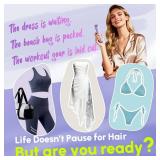 Bikini Trimmer for Women Dual Head - IPX7 Waterproof & Painless Electric Razors for Pubic Hair, Face, Legs, Underarms - Portable Cordless Shaver with Fast Charging, Self Care Gifts for Women, Purp